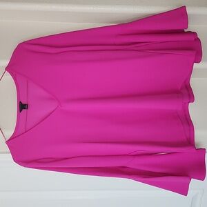 NWOT ANN TAYLOR Flutter Sleeve Top Blouse Pink Size S